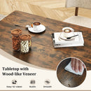 47 Inch Rectangular Dining Table with 2 Open Storage Shelves and Sturdy Metal Legs for 4-6 by LJGDeals