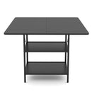 47 Inch Rectangular Dining Table with 2 Open Storage Shelves and Sturdy Metal Legs for 4-6 by LJGDeals
