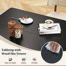 47 Inch Rectangular Dining Table with 2 Open Storage Shelves and Sturdy Metal Legs for 4-6 by LJGDeals
