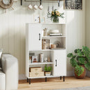 47 Inch Storage Cabinet Freestanding Bookcase with 2 Doors and 4 Open Shelves by LJGDeals