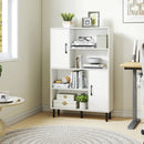 47 Inch Storage Cabinet Freestanding Bookcase with 2 Doors and 4 Open Shelves by LJGDeals