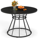 47 Inches Round Dining Table for 4 Farmhouse Kitchen Table with Wooden Tabletop by LJGDeals
