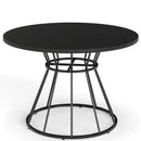 47 Inches Round Dining Table for 4 Farmhouse Kitchen Table with Wooden Tabletop by LJGDeals