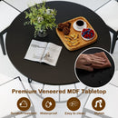 47 Inches Round Dining Table for 4 Farmhouse Kitchen Table with Wooden Tabletop by LJGDeals
