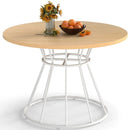 47 Inches Round Dining Table for 4 Farmhouse Kitchen Table with Wooden Tabletop by LJGDeals