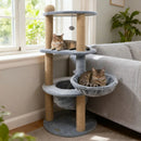 47 Inches Tall Cat Tower with Cat Nest and Scratching Posts-Gray by LJGDeals