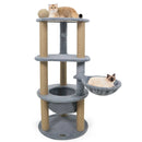47 Inches Tall Cat Tower with Cat Nest and Scratching Posts-Gray by LJGDeals