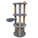 47 Inches Tall Cat Tower with Cat Nest and Scratching Posts-Gray by LJGDeals