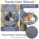 47 Inches Tall Cat Tower with Cat Nest and Scratching Posts-Gray by LJGDeals