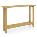 47 Inch Solid Wood Console Table with Teak Wood Frame and Storage Shelf by LJGDeals