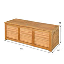 46 Gallon Acacia Wood Storage Bench Box for Patio Garden Deck by LJGDeals