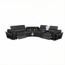 Nova - Sectional With Bluetooth Speaker, LED And Lifting Wine Cabinet