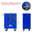 Rolling Metal Tool Chest With Drawers, Steel Storage Cabinet With Ball Bearing Slides by HouseOfZazla