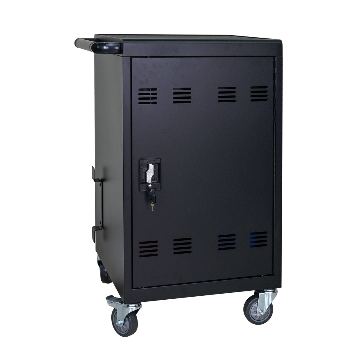 32 Bit Device Charging Trolley For Tablets And Laptops With Cable Management, Removable Doors - Matte Black, photo 7 of 13