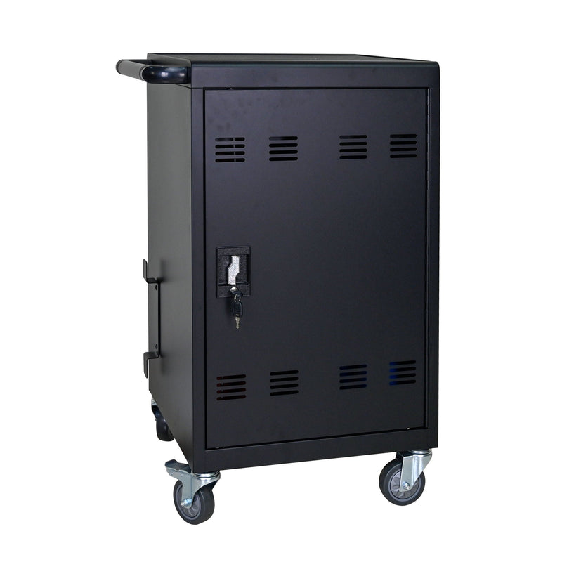 32 Bit Device Charging Trolley For Tablets And Laptops With Cable Management, Removable Doors - Matte Black, photo 7 of 13