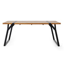 Zora Dining Table Industrial & Iron Table - Black by HouseOfZazla