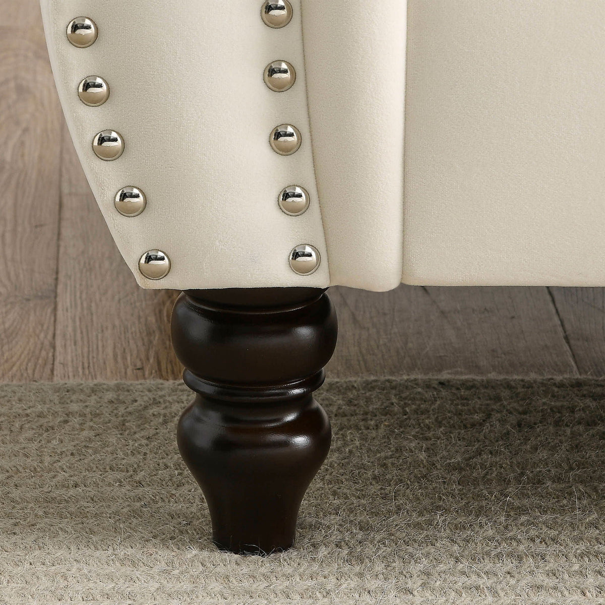 Chesterfield Sofa With Rolled Arms And Nailhead Trim, photo 25 of 40