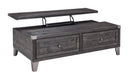 Todoe - Lift Top Cocktail Table - Dark Gray