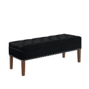 Tufted Bench with Storage