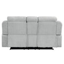 Galya - Motion Loveseat With Console - Light Gray Chenille by Unique Piece Furniture