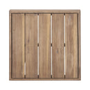 Outdoor Square Side Table With Acacia Wood Frame - Brown