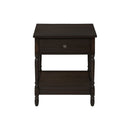 Accent - Table, 2 Tier, Square, Traditional - Walnut