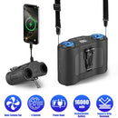 Wearable Waist Fan with 16000mAh Power Bank & Dual Turbines