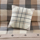 7 Piece Herringbone Comforter Set Neutral California King