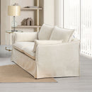 Shane - Loveseat With 2 Pillows - Beige Linen by Unique Piece Furniture