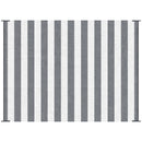 Outsunny - Reversible Outdoor Rug, 9' x 12' Waterproof Plastic Straw Floor Mat, Portable Rv Camping Carpet With Carry Bag, Large Floor Mat For Backyard, Deck, Picnic, Beach - Gray & White Striped