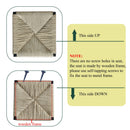 Bar Stools Paper Rope Weave Dining Chairs With Back Hand Weave Stools For Kichen Island, Bar & Counter (Set of 2)