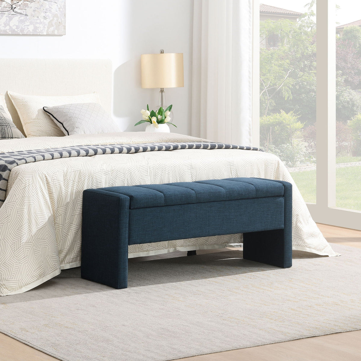 Modern Upholstered Large Bed End Bench With Storage, photo 10 of 20