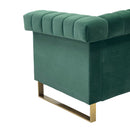 Emerald Green Velvet 2 Piece Sofa Set