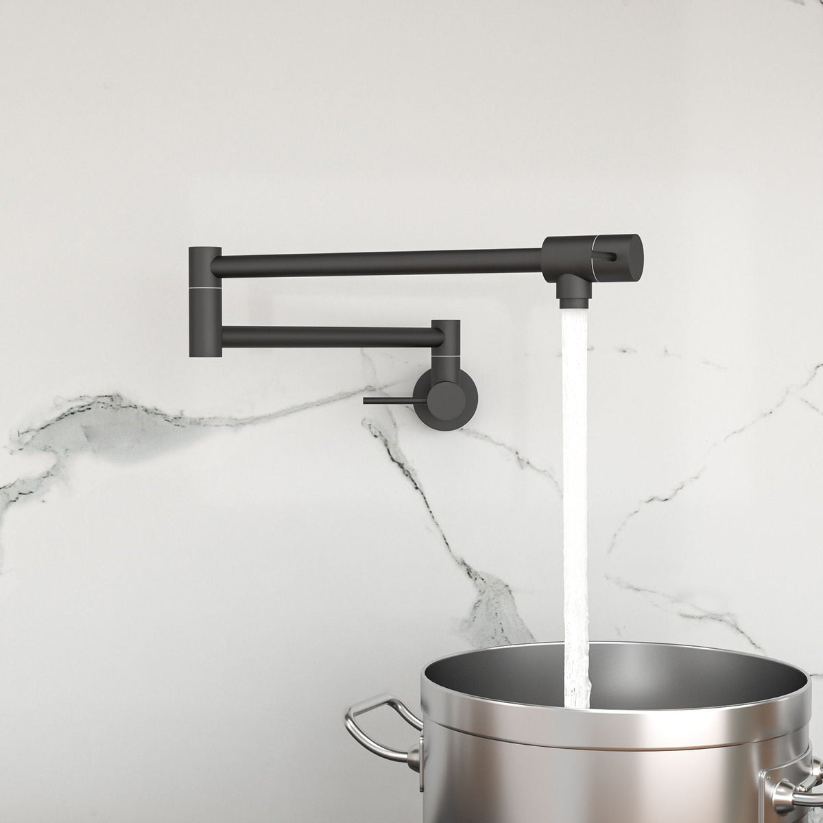 Modern Design Pot Filler Faucet Wall Mount Kitchen Sink, Folding Stretchable, photo 7 of 20