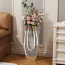 24.01" U-Shaped Floor Vase Shattered Diamond Mirror Surface
