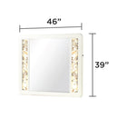 La Pierre - Rectangular Mirror With LED Lighting Panels - Beige by HouseOfZazla