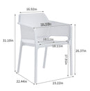 3 Piece Plastic Arm Chair Bistro Grs Premium Ocean Plastic by HouseOfZazla