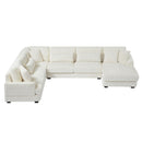 Oversized Sectional Sofa U - Shaped Sofa Couch Modern Sofa Upholstered In Soft With A Chaise Lounge For Living Room by HouseOfZazla
