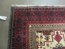 4' X 7' Vintage Handmade Pakistan Turkoman Bokhara Balouch Woven Wool Rug Nice