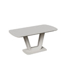 Modern Industrial Style Expandable Dining Table With U Shaped Legs - Antique Gray White by HouseOfZazla