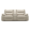 Malibu - Modern Power Motion 3 Piece Reclining Loveseat Sofa With Cup Holders - Cream Taupe Beige by HouseOfZazla