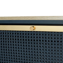 Modern Rattan 3 Door Shoe Rack Cabinet for Entryway