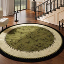 Medieval Style Round Velvet Plush Area Rug