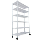 6 Tier 6000Lbs Capacity Nsf Metal Shelf Wire Shelving Unit, Heavy Duty Adjustable Storage Rack With Wheels & Shelf Liners For Commercial Grade Utility Steel Storage Rack by HouseOfZazla