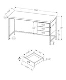 Computer Desk For Home Office, Laptop, 3 Storage Drawers, Contemporary & Modern by HouseOfZazla
