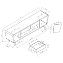 2 Door TV Console With Storage - Walnut by HouseOfZazla