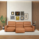 Grant - Triple Power Convertible Sofa - Cognac by HouseOfZazla