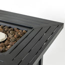 28-inch Iron Square Propane Fire Pit Table