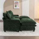 Sectional Sofa Upholstered Sofa With Two Removable Ottoman, Two USB Ports, Two Cup Holders And Large Storage Box For Living Room by HouseOfZazla