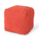 Sunny - Square Pouf, Versatile Ottoman Or Floor Cushion - Coral by HouseOfZazla